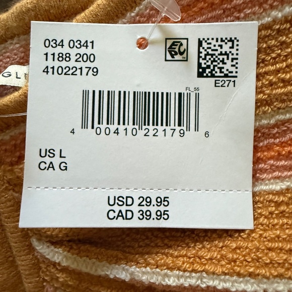 NWT! American Eagle | Size L (Fits S/M) | Orange & Pink Striped Tube Top - Picture 7 of 7